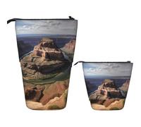 Grand Canyon Arizona Trousse à crayons télescopique avec support pour stylos et cosmétiques pour adultes, Noir , Taille unique, Imprimé