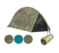 GRAND CANYON CARDOVA 1 Tente de Trekking/Ultralégère pour 1 Personne/Format Compact & Montage Rapide/Idéale pour Camping & Bushcraft/Vert Camouflage