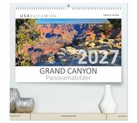 GRAND CANYON Panoramabilder (hochwertiger Premium Wandkalender 2027 DIN A2 quer), Kunstdruck in Hochglanz: Ein gewaltiges Meisterwerk der Natur - in ... und faszinierend aus jeder Perspektive