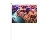 Grand Canyon Petit drapeau portable pour jeux sportifs et festivals, décoration de défilé 14 x 20,8 cm
