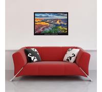 Grand Canyon - Poster - View + 2 St Posterleiste Holz 92 cm noir