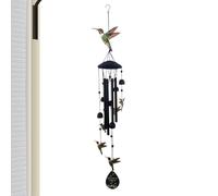 Grand carillon à vent papillon et colibri résistant aux intempéries