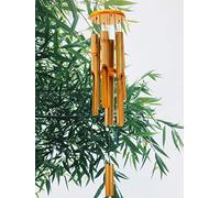 Grand Carillon éolien en Bambou avec mélodie et Son Profond, 76,2 cm, Carillon à Vent Zen Classique pour la Relaxation, la méditation. Décoration Artisanale Faite à la Main pour la Maison, la