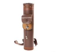 Grand carquois en cuir pour la chasse, sac de rangement en cuir de vachette conçu pour contenir jusqu'à 36 flèches en toute sécurité