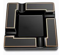 Grand cendrier à cigares en céramique noir pour homme, voyage, intérieur, extérieur, terrasse, maison, bureau, cadeau