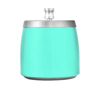Grand cendrier bleu turquoise avec couvercle