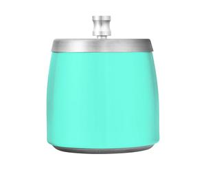 Grand cendrier bleu turquoise avec couvercle
