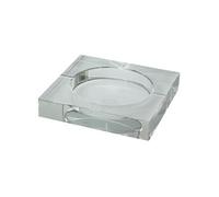 Grand cendrier en verre transparent 20 cm