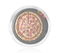 Grand cendrier rond en verre imprimé pizza pour décoration de salon, chambre à coucher, salle de réunion, accessoire pour fumer
