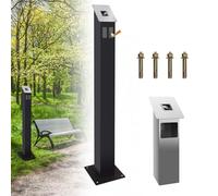 Grand Cendrier sur Pied en Acier Inoxydable pour Extérieur, Cendrier avec Poubelle pour Extérieur, Cendrier sur Pied et Corbeille en Un, Colonne Cendrier pour Terrasse, Hôtel, Café, Bureau, Restaurant