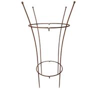 Grand Cerceau à Plantes Support à Pivoine en Acier Oxydé Cercle à Double Ouverture Treillis de Jardin 70x70x114cm