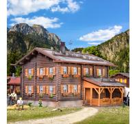 Grand chalet avec kit d'éclairage Led-HO 1/87-KIBRI 38004
