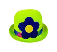 Grand chapeau de carnaval léger et respirant avec imprimé floral unisexe pour fêtes d'anniversaire, spectacles sur scène, photographie artistique avec fleurs