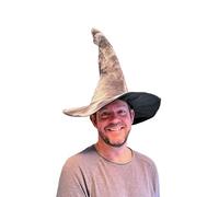 Grand chapeau de sorcière Gandalf Hobbit avec pointe incurvée Gris Chapeau de sorcière Merlin Magicien Sorcière Sorcière Chapeau de sorcier Chapeau de sorcier