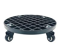 Grand chariot de déplacement rond robuste avec roulettes pour une utilisation facile et intérieur/extérieur (noir, 58,4 cm)