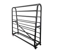 Grand Chariot de Rangement pour Tissus avec Tige de Suspension réglable, Support Mobile en Acier Robuste pour Rouleaux de Vinyle pour nappes, Films pour fenêtres e,12 rods-172x45x170cm