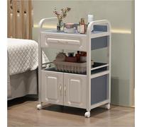 Grand chariot de salon mobile à roulettes avec tiroir - Rangement utilitaire de maquillage pour coiffeurs, spa et maison - Pratique gris Beauty nizer