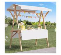 Grand chariot de vente avec table et auvent, amovible et pliable pour les expositions artisanales et les activités sur le campus