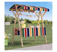 Grand chariot de vente avec table et auvent, amovible et pliable pour les expositions artisanales et les activités sur le campus