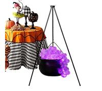Grand chaudron de sorcière sur trépied - Style gothique - Accessoire d'affichage de fête d'horreur - Décoration extérieure pour patio de jardin, pelouse, entrée d'événement, ambiance