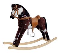 Grand cheval à bascule Cheval en peluche Cheval en bois tacheté