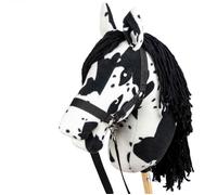 Grand cheval baton Hobby Horse Pie Noir Cheval BatonBlanc à Taches Noires
