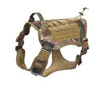 Grand Chien en Plein Air Marche Formation Camping Chasse Harnais Militaire Tactique Chien Harnais Réglable Berger Allemand Bouledogue Français Labrador Harnais en Nylon,C,L
