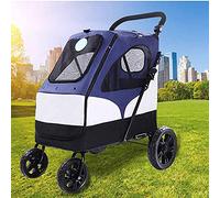 Grand chien et chien chariot pliable grande poussette pour animaux de compagnie grand espace portant 55KG sortie