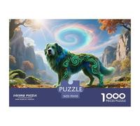Grand chien1000 Pièces Puzzlefaune Sauvage Assorties, pour Adultes Et Enfants À Partir De 12 Ans Jeu D'Intelligence Difficile EtStimulant Del'art DeLaDécoration 70x50cm/1000pcs