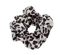 Grand chouchou à cheveux imprimé léopard extensible et réglable pour queue de cheval - Accessoires pour cheveux - Multicolore - Léopard gris