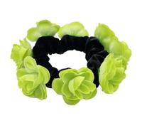 Grand chouchou à fleurs artificielles pour femme, chouchou élastique pour queue de cheval, bandeau tendance français