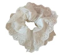 Grand chouchou élastique avec dentelle délicate, chouchou à cheveux tendance pour queue de cheval pour femme