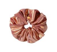 Grand chouchou élégant en cuir et tissu élastique pour cheveux pour femme