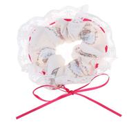 Grand chouchou pour femmes et filles avec bordure en dentelle florale vintage des années 90, accessoires de cheveux épais, serre-tête pour queue de cheval pour femmes et filles