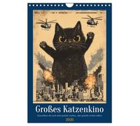 Grand cinéma de chats, Version française (Calendrier mural 2026 DIN A4 portrait), Calendrier CALVENDO mensuel