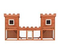 Grand clapier double - Cage XL pour petits animaux - Pour l'extérieur et l'intérieur - Avec bec - Robuste et résistant aux intempéries - Idéal pour lapins, cochons d'Inde et rongeurs