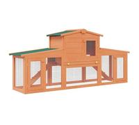 Grand clapier en bois avec toit - Enclos robuste pour l'extérieur et l'intérieur - Idéal pour lapins et lapins - Durable et résistant aux intempéries