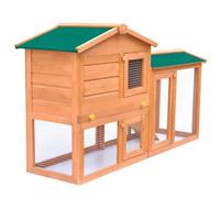Grand clapier en bois XXL pour petits animaux - Position naturelle avec bois résistant aux intempéries - Facile à nettoyer et à monter