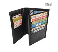 LOLUNA® Grand Classique Portefeuille Homme en Cuir Protection RFID Blocage - idée Cadeau Noël, fête, Anniversaire - Noir