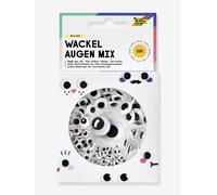 Grand coffret d'yeux mobiles autocollants MIX BIG BOX folia, 200 pièces noir TU