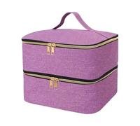Grand compartiment de rangement pour vernis à ongles avec intérieur doublé pour bouteilles, outils de polissage, lampe de voyage, étui de transport pour ongles, violet, Taille unique