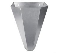 Grand cône de retenue en acier galvanisé pour le traitement de la volaille, entonnoir d'abattage de poulet à dos plat avec bords ourlés, convient aux oiseaux de 2,7 à 6,4 kg, facile à nettoyer et à