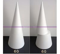 Grand Cône L 60 cm, Présentoir géant polystyrène pro haute densité, 25 kg/ m3 - Unique