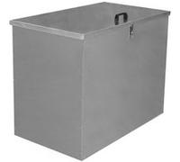 Grand Conteneur de Nourriture pour Animaux 64L 1 Compartiment Acier Galvanisé Argent G