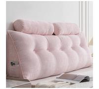 Grand Coussin Cale Triangulaire pour Tête de Lit, Coussin de Lecture Compensé avec Tour de Cou Amovible, Oreiller Support Lombaire Ergonomique Oreiller Dossier pour Chambre Jour D, 200*50*20cm
