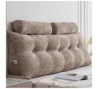 Grand Coussin Cale Triangulaire pour Tête de Lit, Coussin de Lecture Compensé avec Tour de Cou Amovible, Oreiller Support Lombaire Ergonomique Oreiller Dossier pour Chambre Jour F, 150*50*20cm