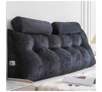 Grand Coussin Cale Triangulaire pour Tête de Lit, Coussin de Lecture Compensé avec Tour de Cou Amovible, Oreiller Support Lombaire Ergonomique Oreiller Dossier pour Chambre Jour E, 120*50*20cm