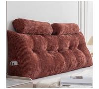 Grand Coussin Cale Triangulaire pour Tête de Lit, Coussin de Lecture Compensé avec Tour de Cou Amovible, Oreiller Support Lombaire Ergonomique Oreiller Dossier pour Chambre Jour C, 200*50*20cm