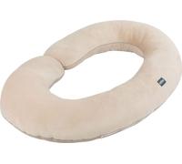 Grand coussin de grossesse en forme de C, 140x85 cm, beige