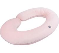 Grand coussin de grossesse en forme de C, 140x85 cm, rose